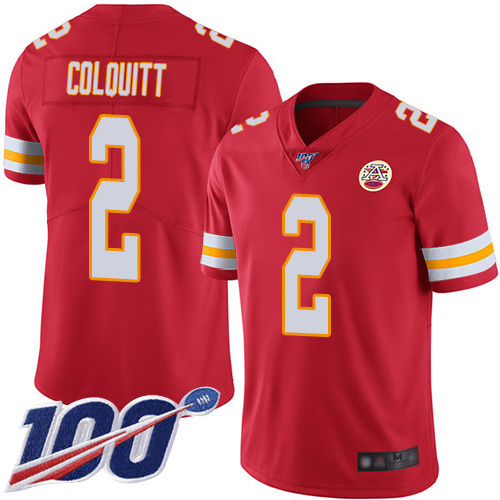 Youth Kansas City Chiefs #2 Colquitt Dustin Red Team Color Vapor Untouchable Limited Player 100th Season Football Nike NFL Jersey->youth nfl jersey->Youth Jersey